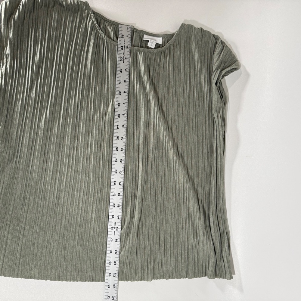 J Jill Pure Jill Pleated Top and Wide Leg Matching Set Sage Green Large Petite - Picture 12 of 12